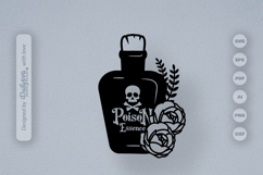 Poison Bottle with Roses Halloween SVG Product Image 2