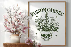 Poison Garden SVG, Skull Botanical PNG, Poisonous Plants Product Image 2