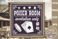 VIntage Poker Room Sign | Western Svg | Vintage Poker Svg Product Image 1