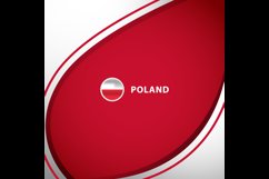 Poland square layout background concept design template Product Image 2