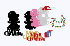 Polar Bear Christmas Topper 3D SVG Product Image 2