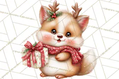 Christmas Arctic Animal PNG Kawaii Clipart Product Image 3