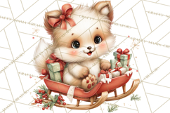Christmas Arctic Animal PNG Kawaii Clipart Product Image 5