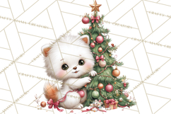 Christmas Arctic Animal PNG Kawaii Clipart Product Image 5