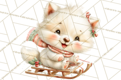 Christmas Arctic Animal PNG Kawaii Clipart Product Image 3
