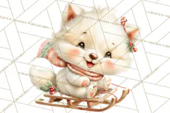 Christmas Arctic Animal PNG Kawaii Clipart Product Image 3