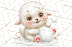 Christmas Arctic Animal PNG Kawaii Clipart Product Image 2