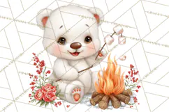 Christmas Arctic Animal PNG Kawaii Clipart Product Image 5