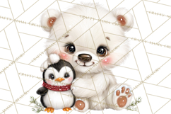Christmas Arctic Animal PNG Kawaii Clipart Product Image 4