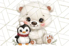 Christmas Arctic Animal PNG Kawaii Clipart Product Image 4