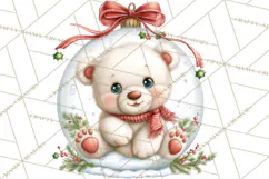 Christmas Arctic Animal PNG Kawaii Clipart Product Image 5