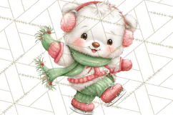 Christmas Arctic Animal PNG Kawaii Clipart Product Image 2