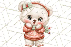 Christmas Arctic Animal PNG Kawaii Clipart Product Image 4