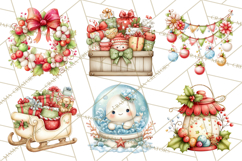Christmas Arctic Animal PNG Kawaii Clipart Product Image 3