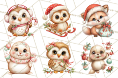 Christmas Arctic Animal PNG Kawaii Clipart Product Image 6