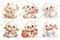 Christmas Arctic Animal PNG Kawaii Clipart Product Image 7