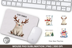 Polar Bear Playtime Mouse Pad Product Image 1