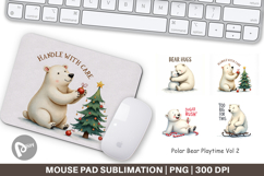 Polar Bear Playtime Mouse Pad Product Image 1