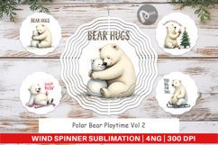 Polar Bear Playtime Wind Spinner Product Image 1