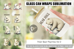 Polar Bear Playtime Glass Can Product Image 1