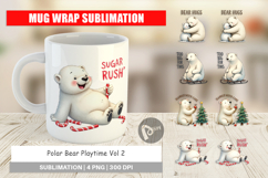 Polar Bear Playtime Mug Wrap Product Image 1
