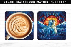 Polar Bear Square Coaster Design | Square Coaster Product Image 1