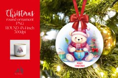 Christmas Round Ornament Sublimation PNG Product Image 1