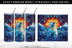 Polar Bear 20oz Tumbler Wrap, Sublimation PNG Design Product Image 1