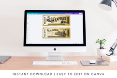 Personalized Polar Express Ticket Template Product Image 7