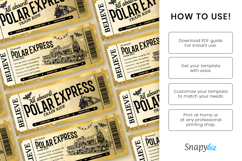 Personalized Polar Express Ticket Template Product Image 4