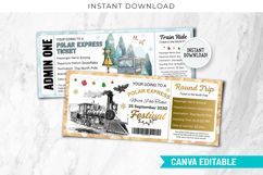 Personalized Polar Express Ticket, Canva Editable Template Product Image 9