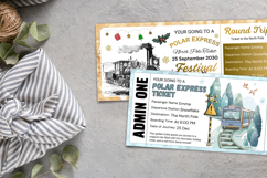 Personalized Polar Express Ticket, Canva Editable Template Product Image 5