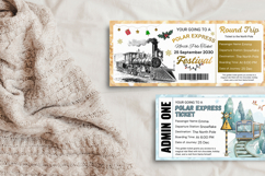 Personalized Polar Express Ticket, Canva Editable Template Product Image 3