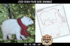 Polar Bear Laser Ready Ornament | Winter SVG | Christmas SVG Product Image 2