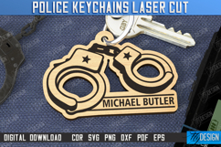 Personalized Police Keyrings Laser Cut Bundle, Name Keyrings Product Image 3