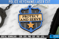 Personalized Police Keyrings Laser Cut Bundle, Name Keyrings Product Image 4