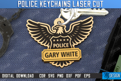 Personalized Police Keyrings Laser Cut Bundle, Name Keyrings Product Image 7