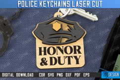 Personalized Police Keyrings Laser Cut Bundle, Name Keyrings Product Image 8