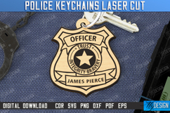 Personalized Police Keyrings Laser Cut Bundle, Name Keyrings Product Image 9