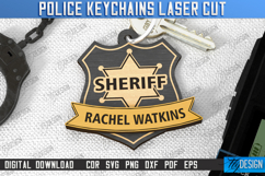 Personalized Police Keyrings Laser Cut Bundle, Name Keyrings Product Image 10