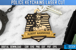 Personalized Police Keyrings Laser Cut Bundle, Name Keyrings Product Image 11