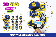 Police Numbers 3D SVG Product Image 1