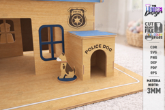 3D Wooden Police Station Playset Laser Cut | Kids Laser Product Image 2