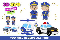 police officer Elements 3D SVG Product Image 1