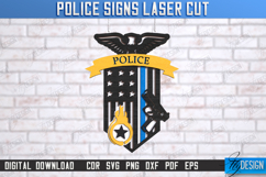 Personalized Police Signs Laser Cut Bundle, Wall Decor SVG Product Image 11