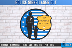 Personalized Police Signs Laser Cut Bundle, Wall Decor SVG Product Image 7