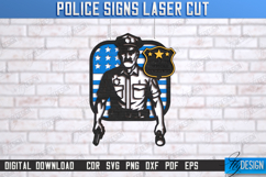 Personalized Police Signs Laser Cut Bundle, Wall Decor SVG Product Image 8