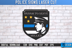 Personalized Police Signs Laser Cut Bundle, Wall Decor SVG Product Image 9