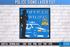 Personalized Police Signs Laser Cut Bundle, Wall Decor SVG Product Image 10