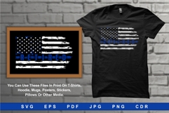Police The American Flag with text RETIRED Horizontal Product Image 1